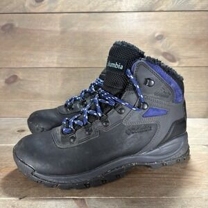 columbia newton ridge plus womens size 8.5 shoes black leather waterproof boots